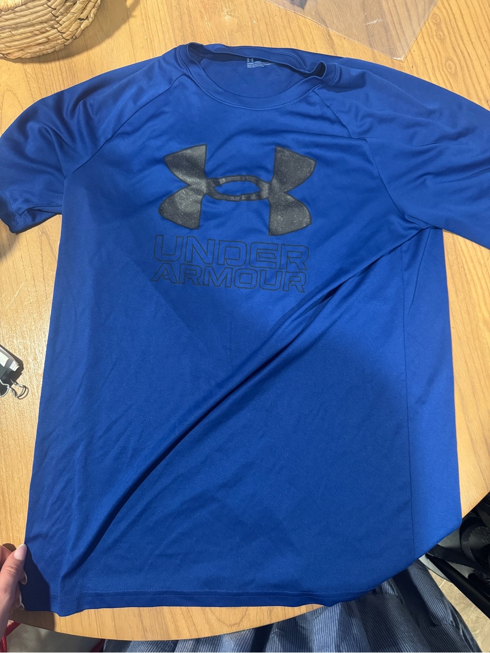 Under Armour Royal Blue Athletic Tee with White Logo